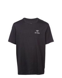T-shirt à col rond imprimé noir et blanc Arc'teryx