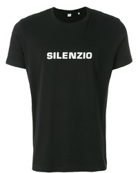 T-shirt à col rond imprimé noir et blanc Aspesi