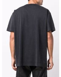 T-shirt à col rond imprimé noir et blanc Givenchy