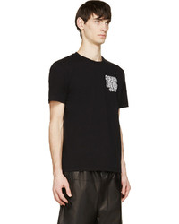T-shirt à col rond imprimé noir et blanc Surface to Air