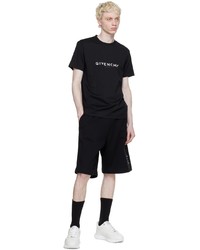 T-shirt à col rond imprimé noir et blanc Givenchy