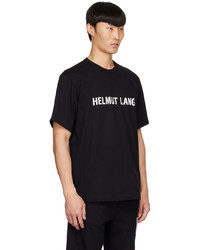T-shirt à col rond imprimé noir et blanc Helmut Lang