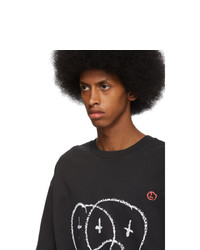 T-shirt à col rond imprimé noir et blanc Ksubi