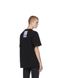 T-shirt à col rond imprimé noir et blanc Vetements