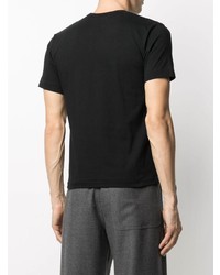 T-shirt à col rond imprimé noir et blanc Black Comme Des Garçons