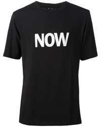 T-shirt à col rond imprimé noir et blanc BLK DNM