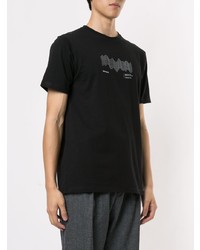 T-shirt à col rond imprimé noir et blanc Norse Projects