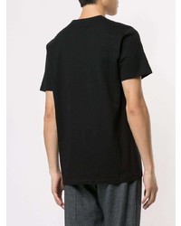 T-shirt à col rond imprimé noir et blanc Norse Projects