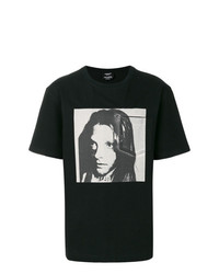 T-shirt à col rond imprimé noir et blanc Calvin Klein 205W39nyc