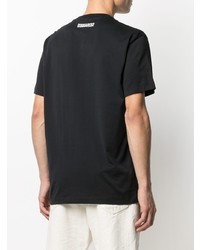 T-shirt à col rond imprimé noir et blanc DSQUARED2