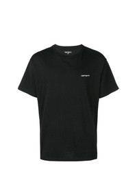 T-shirt à col rond imprimé noir et blanc Carhartt