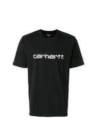 T-shirt à col rond imprimé noir et blanc Carhartt