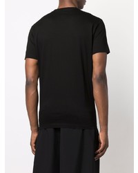 T-shirt à col rond imprimé noir et blanc DSQUARED2