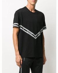 T-shirt à col rond imprimé noir et blanc Givenchy