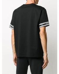 T-shirt à col rond imprimé noir et blanc Givenchy