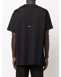 T-shirt à col rond imprimé noir et blanc Givenchy