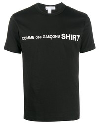 T-shirt à col rond imprimé noir et blanc Comme Des Garcons SHIRT