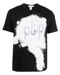 T-shirt à col rond imprimé noir et blanc Comme Des Garcons SHIRT