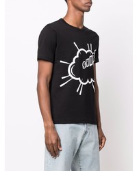 T-shirt à col rond imprimé noir et blanc Comme Des Garcons SHIRT