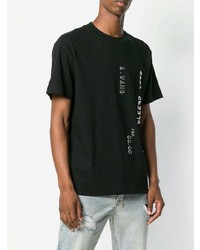 T-shirt à col rond imprimé noir et blanc Alexander Wang