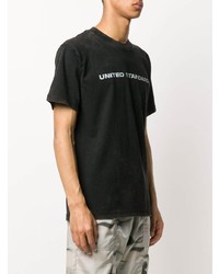 T-shirt à col rond imprimé noir et blanc United Standard