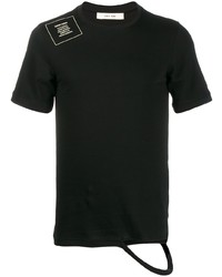 T-shirt à col rond imprimé noir et blanc Damir Doma