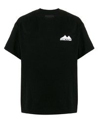 T-shirt à col rond imprimé noir et blanc Daniel Patrick