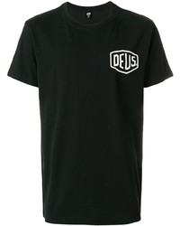 T-shirt à col rond imprimé noir et blanc Deus Ex Machina