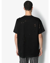 T-shirt à col rond imprimé noir et blanc Givenchy