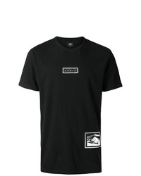 T-shirt à col rond imprimé noir et blanc Edwin