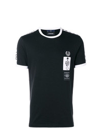 T-shirt à col rond imprimé noir et blanc Fred Perry X Art Comes First