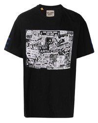 T-shirt à col rond imprimé noir et blanc GALLERY DEPT.