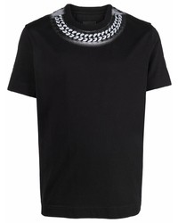 T-shirt à col rond imprimé noir et blanc Givenchy
