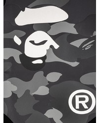 T-shirt à col rond imprimé noir et blanc A Bathing Ape