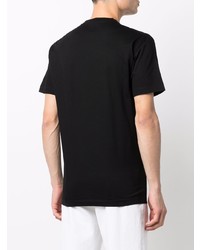 T-shirt à col rond imprimé noir et blanc DSQUARED2