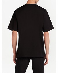 T-shirt à col rond imprimé noir et blanc Giuseppe Zanotti