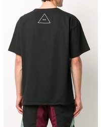 T-shirt à col rond imprimé noir et blanc Rhude