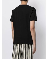 T-shirt à col rond imprimé noir et blanc Emporio Armani