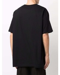 T-shirt à col rond imprimé noir et blanc Yohji Yamamoto