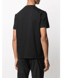 T-shirt à col rond imprimé noir et blanc Valentino