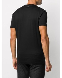 T-shirt à col rond imprimé noir et blanc DSQUARED2