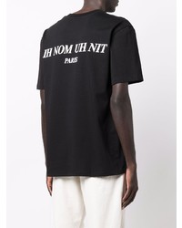 T-shirt à col rond imprimé noir et blanc Ih Nom Uh Nit