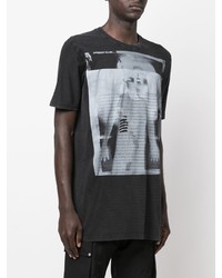 T-shirt à col rond imprimé noir et blanc 11 By Boris Bidjan Saberi