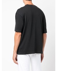 T-shirt à col rond imprimé noir et blanc Off-White