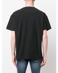 T-shirt à col rond imprimé noir et blanc Flaneur Homme