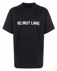 T-shirt à col rond imprimé noir et blanc Helmut Lang