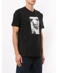 T-shirt à col rond imprimé noir et blanc Supreme