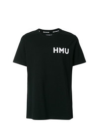 T-shirt à col rond imprimé noir et blanc House of Holland