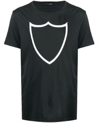 T-shirt à col rond imprimé noir et blanc Htc Los Angeles
