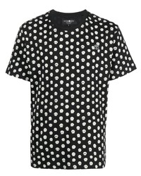 T-shirt à col rond imprimé noir et blanc Hydrogen